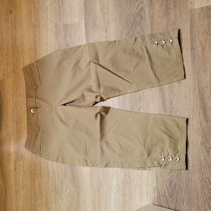 Chicos khaki crop pants 4 petite